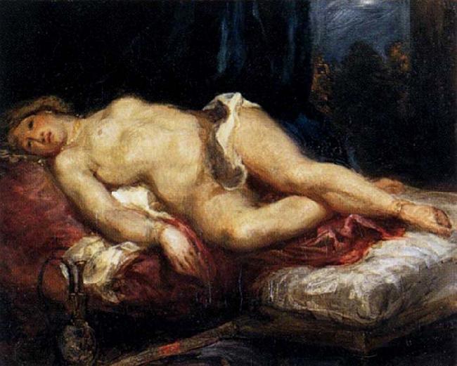 Eugene Delacroix Odalisque Reclining on a Divan oil painting image